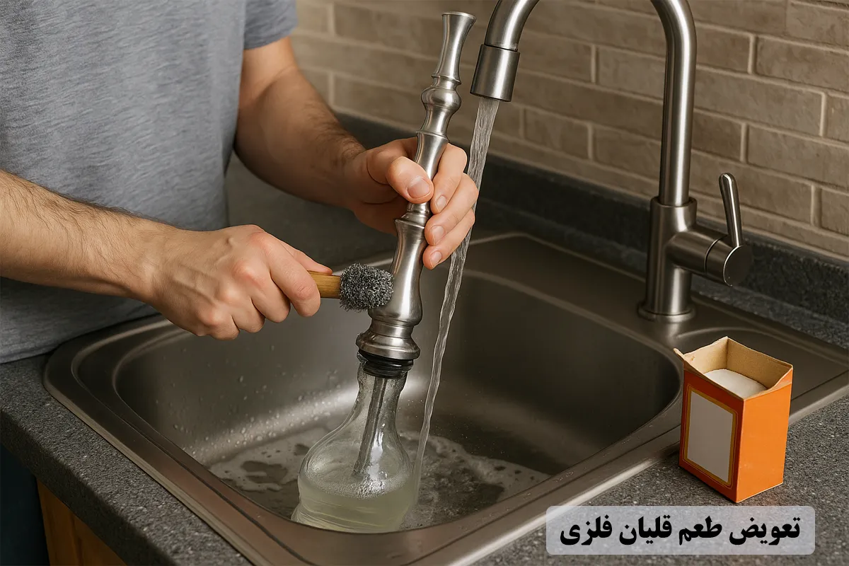 تعویض طعم قلیون فلزی